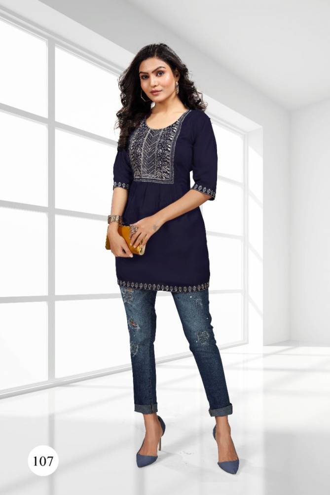 Resham 2 Latest Designer Regular Wear Rayon Short Top Collection
